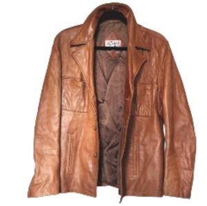 Remy Leather Vintage 70's Distressed Rugged Leather Jacket Size 42